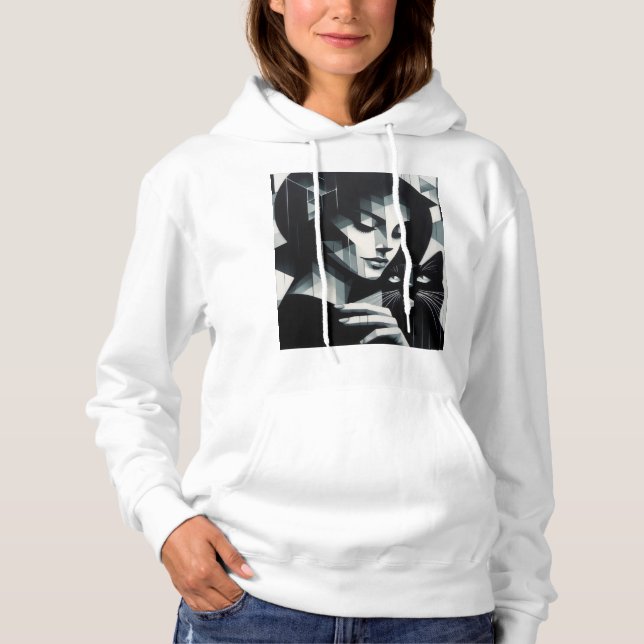 Graffiti Cat Dam T Shirt (Framsida)