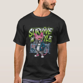 Graffiti Cat Spray Paint Street Art Urban Gift Gra T Shirt