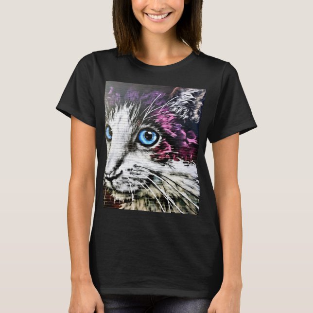 Graffiti Cat T Shirt (Framsida)