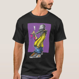 Graffiti Character spray-färgartist lila T Shirt