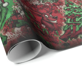 Graffiti Christmas Matte Wrapping Paper Presentpapper