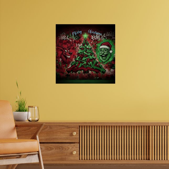 Graffiti Christmas Poster Semi-Gloss (Vardagsrum 2)