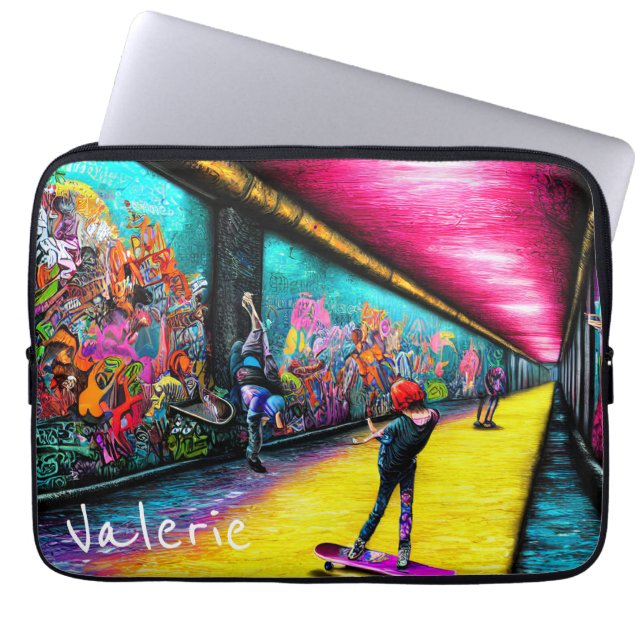 Graffiti Coming to Live Laptop Fodral (Framsidan)