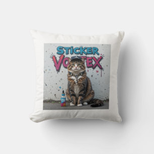 Graffiti Coola Cat Urban Street Stil Cat Art Kudde