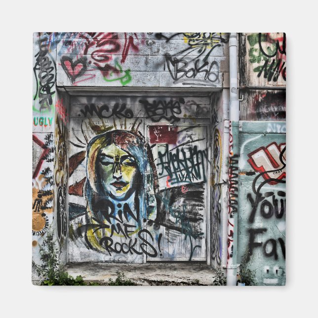 Graffiti Coola Modern Urban Street Art Magnet (Framsidan)