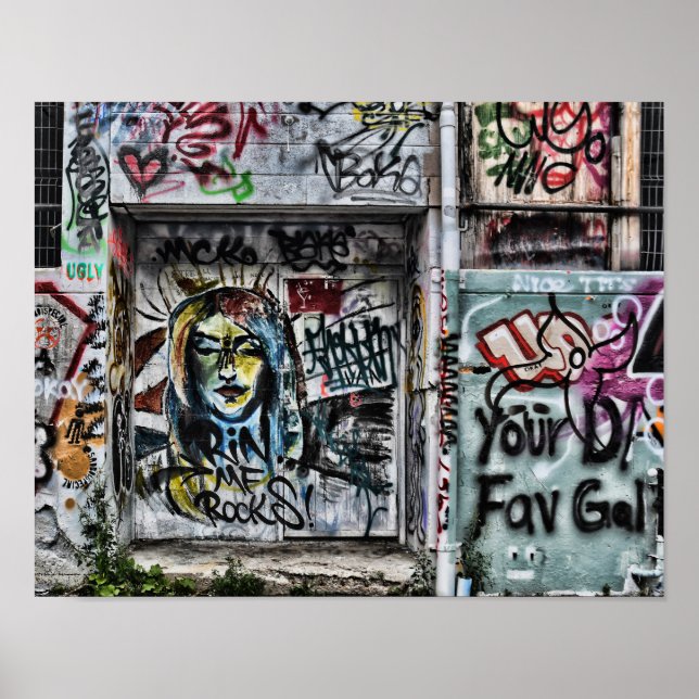 Graffiti Coola Modern Urban Street Art Poster (Framsidan)