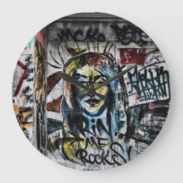 Graffiti Coola Modern Urban Street Art Stor Klocka