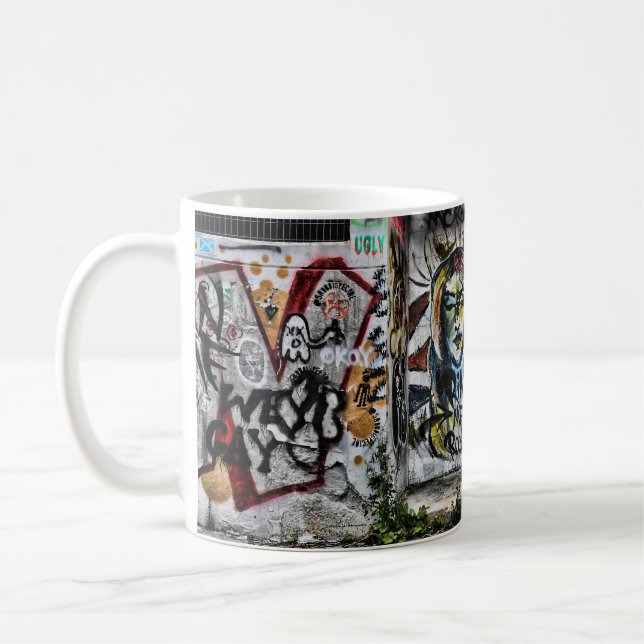 Graffiti Coola Modern Urban Street Grunge Art Kaffemugg (Vänster)