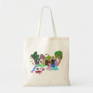 Graffiti Design #1 "STEN" i Färg på Tote bag Tygkasse