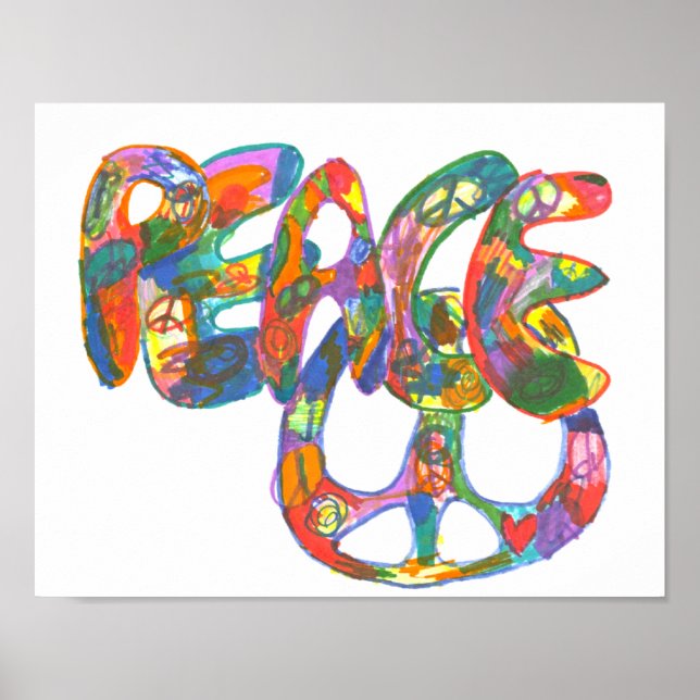 Graffiti Design Peace Poster (Framsidan)