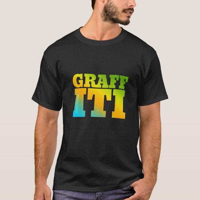 Graffiti Designad med Nature Färg T Shirt (Framsida)