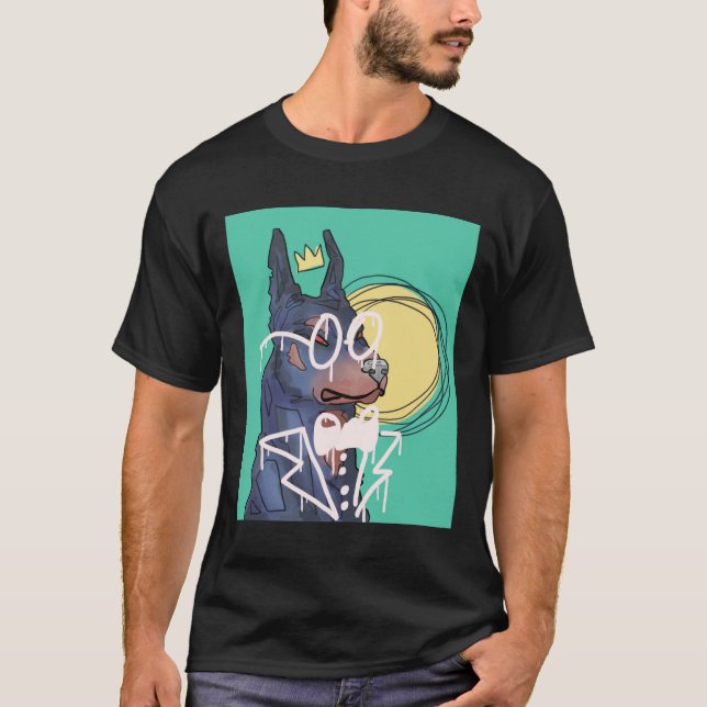 Graffiti Doberman T Shirt (Framsida)
