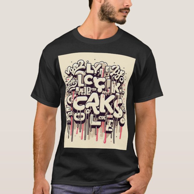 Graffiti Drip Typography Tee (Framsida)