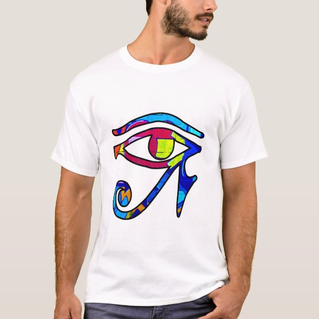 Graffiti Egyptian Öga Öga av Horus T Shirt (Framsida)