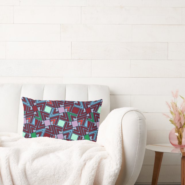 Graffiti Explosion Modern Geometric Pattern  Lumbarkudde (Soffa)