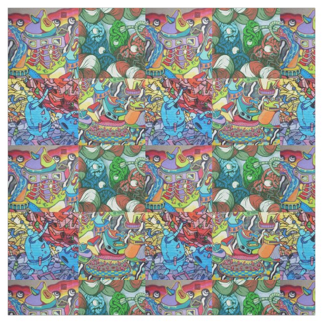 Graffiti Fabric Tyg (Provkarta)