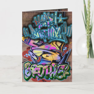 Graffiti födelseattortbror kort