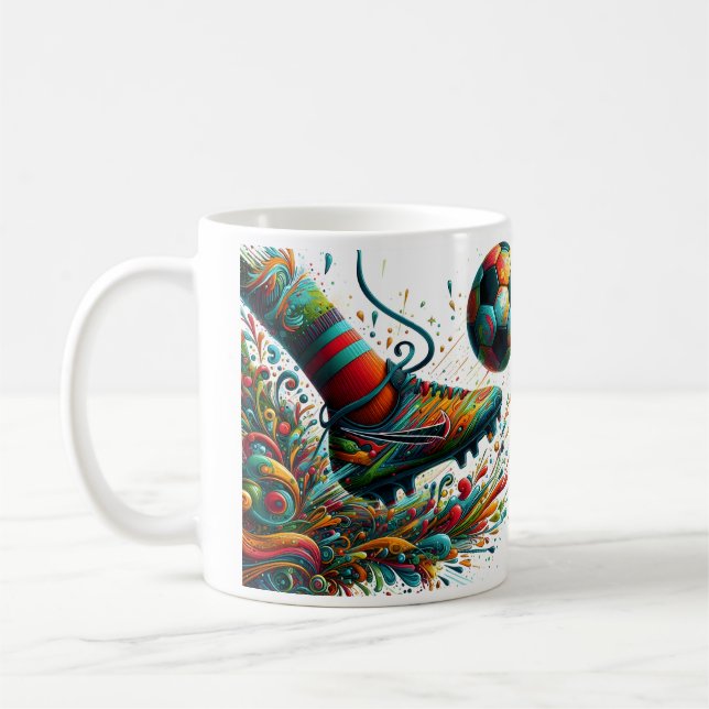Graffiti Fotboll Spark Kaffemugg (Vänster)
