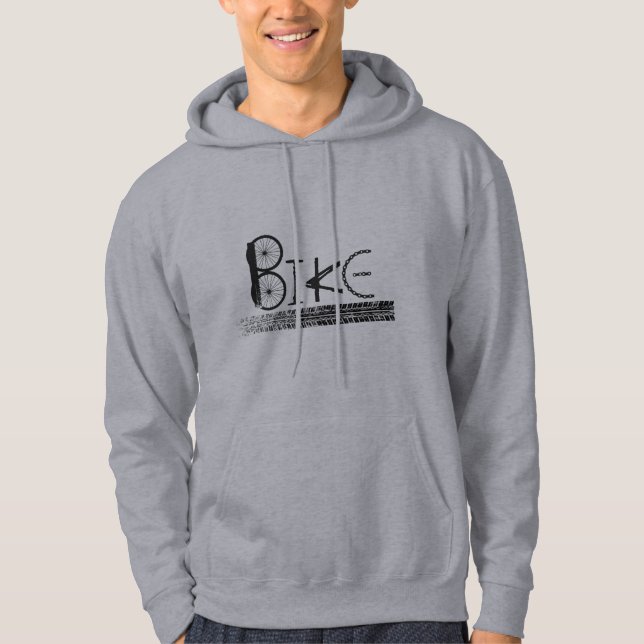 Graffiti från Bike Parts med Däck Tracks Hoodie (Framsida)