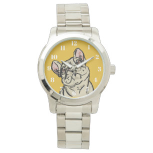 Graffiti fransk bulldog armbandsur