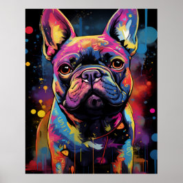 Graffiti Fransk Bulldog Poster
