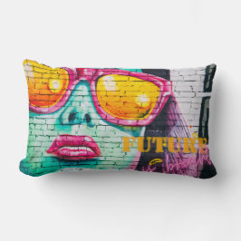 Graffiti Future är Bright Girl & Sunglasses Lumbarkudde