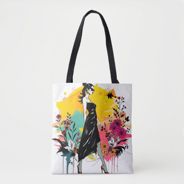 Graffiti Garden Muse Riso Dubbelsidig🎨🌿 Tygkasse (Framsida)