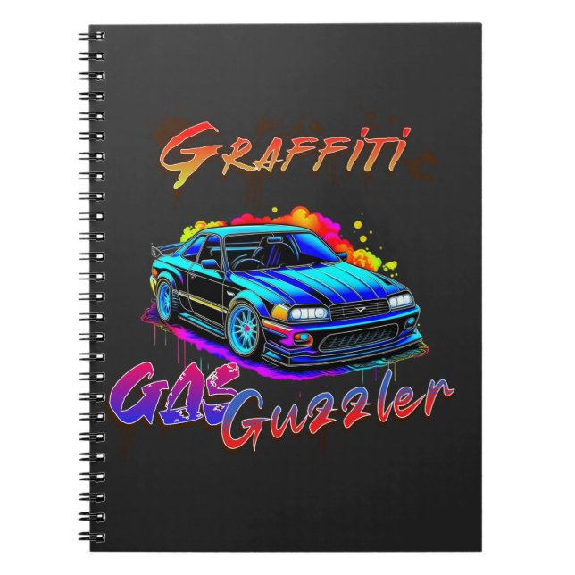 GRAFFITI GAS GUZZLER - DRIFT CAR ANTECKNINGSBOK (Framsidan)