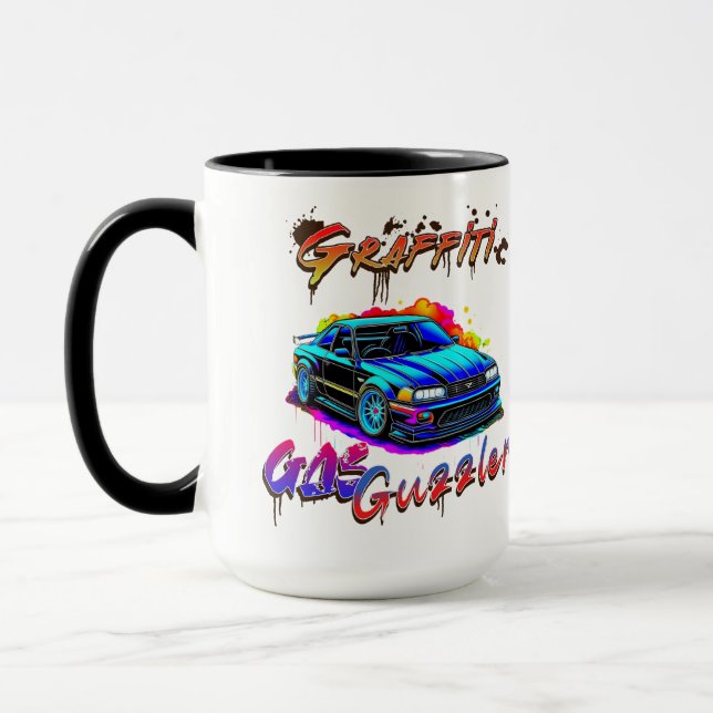 GRAFFITI GAS GUZZLER - DRIFT CAR MUGG (Vänster)