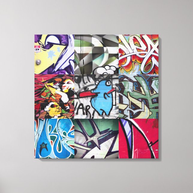Graffiti (gata Art) Collage Canvastryck (Framsida)