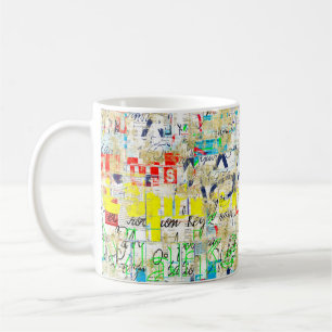 Graffiti gatur. Grunge wallart,Gata,Backgr Kaffemugg