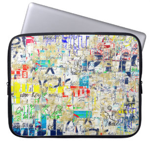 Graffiti gatur. Grunge wallart,Gata,Backgr Laptop Fodral