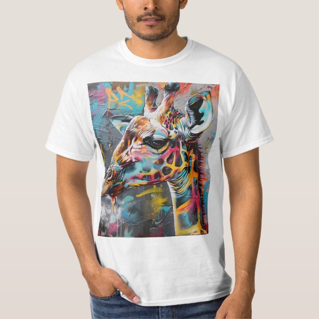 Graffiti Giraffe T Shirt (Framsida)