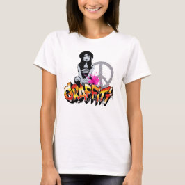 Graffiti Girl: Banksy Inspired T Shirt
