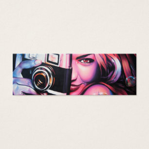 Graffiti Girl Photographer Litet Visitkort