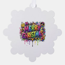 Graffiti God Jul Pappersprydnad Julfirande