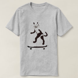 Graffiti Graphic Cat Skateboarder T-Shirt