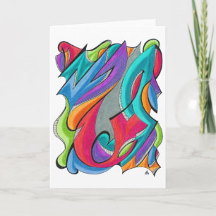 Graffiti Greeting Card Kort