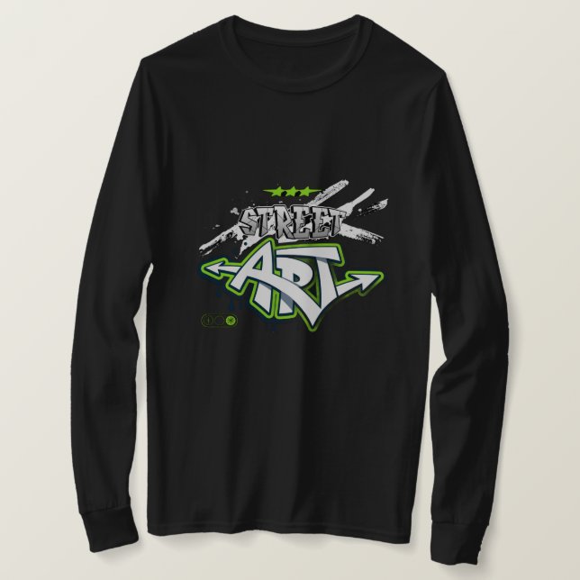 Graffiti Grön Design T Shirt (Design framsida)
