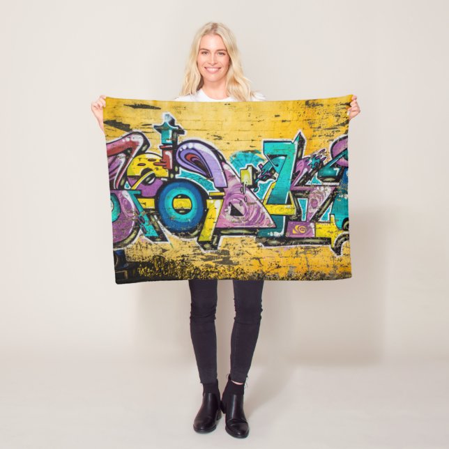 Graffiti, Grundarfjordur, Islandet Fleecefilt (På plats)