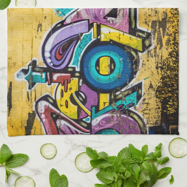 Graffiti, Grundarfjordur, Islandet Kökshandduk (Vikta)