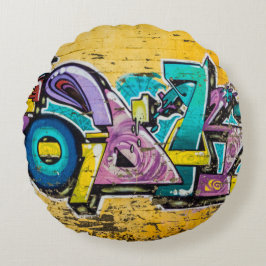 Graffiti, Grundarfjordur, Islandet Rund Kudde