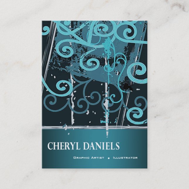 Graffiti Grunge Graphic Artist Illustrator Visitkort (Framsida)