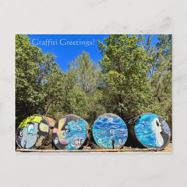 Graffiti Hälsning! Vykort (Framsida)