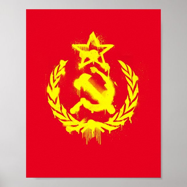 Graffiti Hammer & Sickle Poster (Framsidan)
