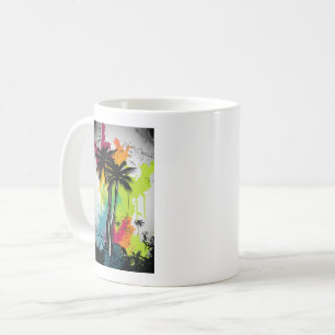 Graffiti Handflatan Träd Kaffemugg