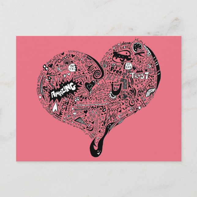 Graffiti Heart Fullt Vykort (Framsida)