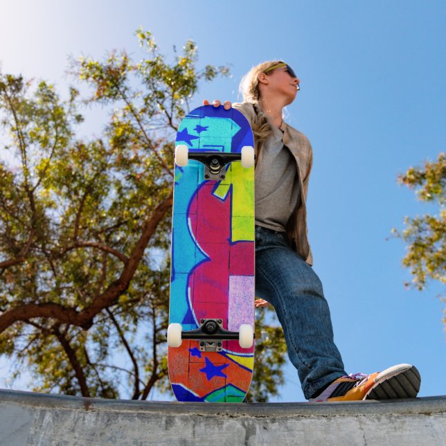 Graffiti Heart Mini Skateboard Bräda 18,5 Cm (Utomhus 1)