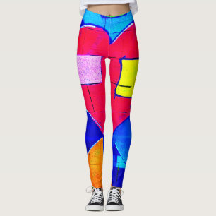 Graffiti Heart Pop Art Leggings - Fet & Vibrant