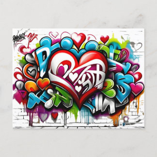 Graffiti Hearts # 1 Vykort